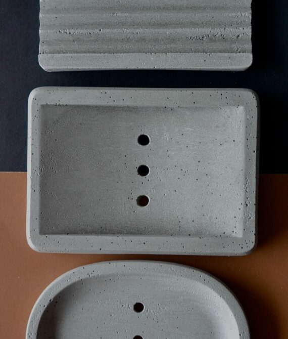 Concrete soap dish